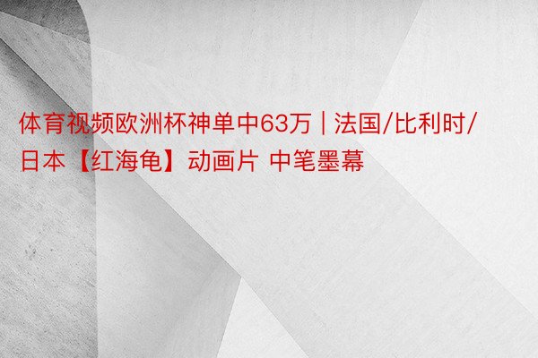 体育视频欧洲杯神单中63万 | 法国/比利时/日本【红海龟】动画片 中笔墨幕